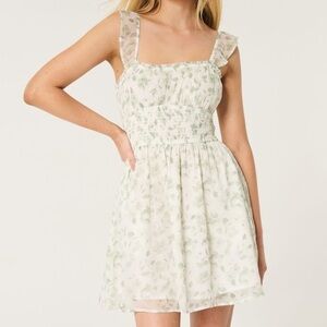 NEW - Hollister Green Floral Mini Dress
